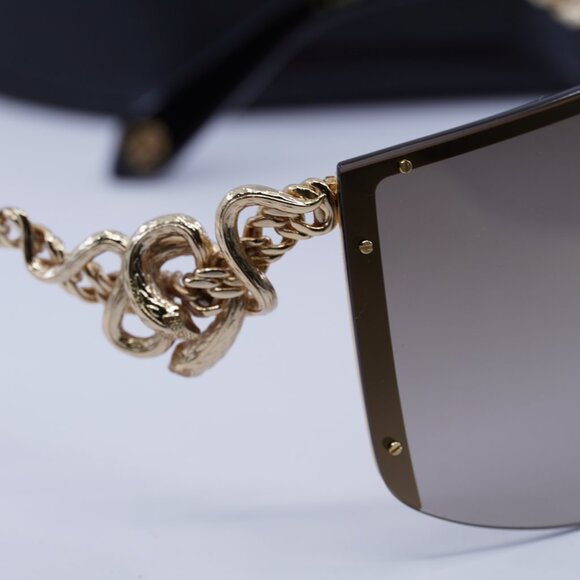 Roberto Cavalli SRC015M 300G Shield Sunglasses - Gold/Brown main image 8